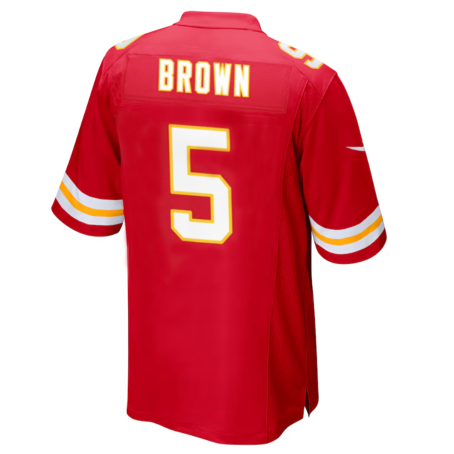 KC.Chiefs #5 Marquise Brown Red Stitched Player Game Football Jerseys football jersey product view 1
