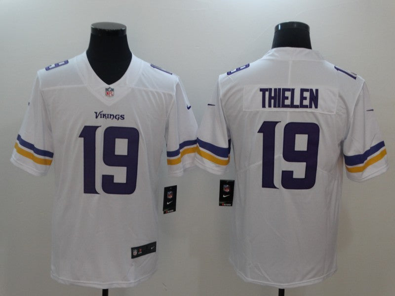 Men's Minnesota Vikings #19 Adam Thielen Jersey1 White football jersey product view 1