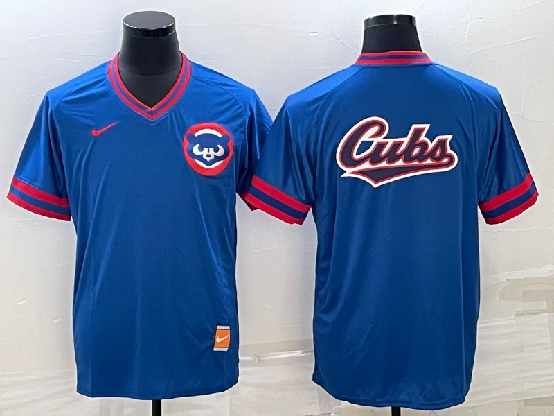 Men's Chicago Cubs Blue Alternate Replica Team Jersey1 baseball jersey product view 1