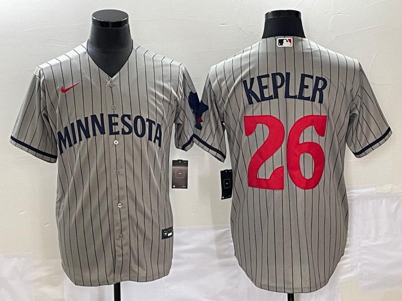 Men's Minnesota Twins Max Kepler #26 Gray Alternate Replica Player Jersey1 baseball jersey product view 1