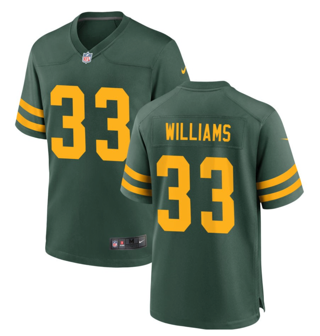 Evan Williams Green Bay Packers Jersey football jersey product view 1
