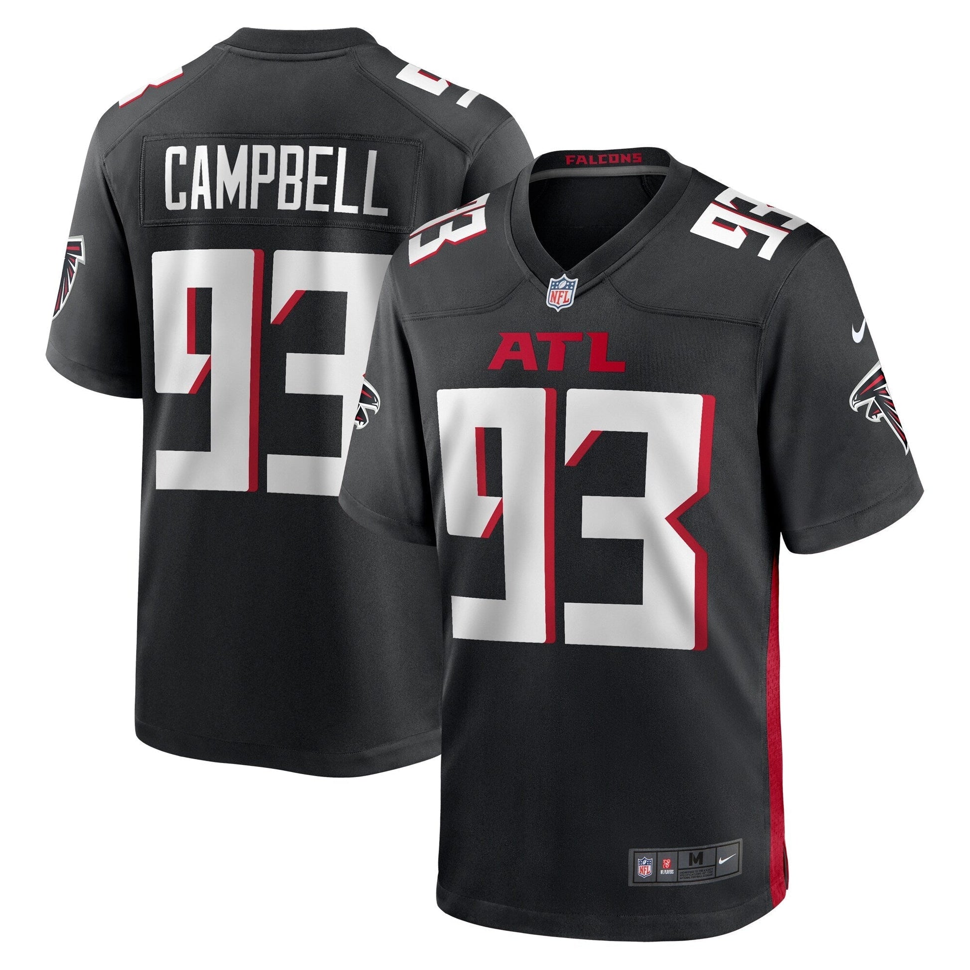 Calais Campbell Atlanta Falcons Nike Game Jersey - Black football jersey product view 1