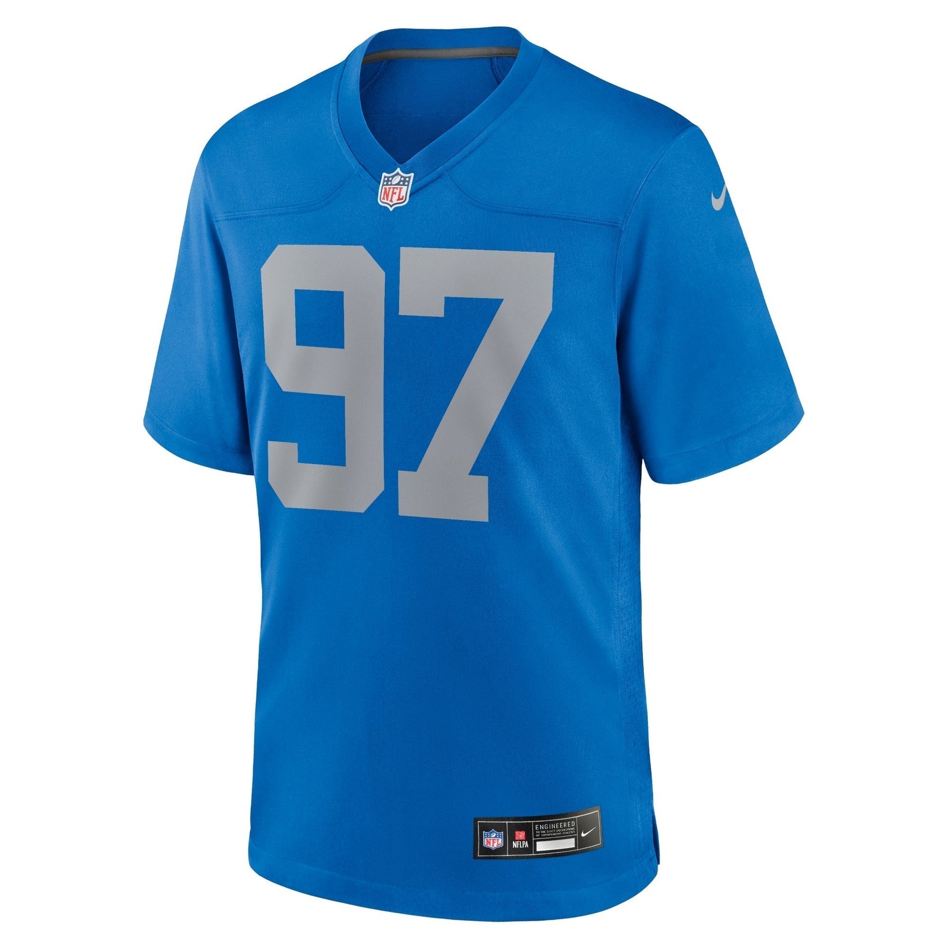 Aidan Hutchinson Detroit Lions Nike Alternate Game Jersey - Blue football jersey product view 2