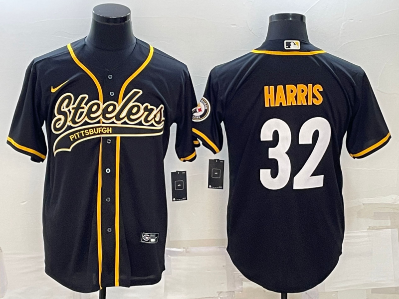 Men's Pittsburgh Steelers Franco Harris #32 Black Vapor Limited Jersey1 football jersey product view 1