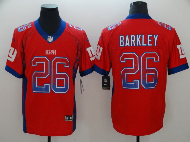 Men's New York Giants Saquon Barkley #26 Red Game Player Jersey1 football jersey product view 1