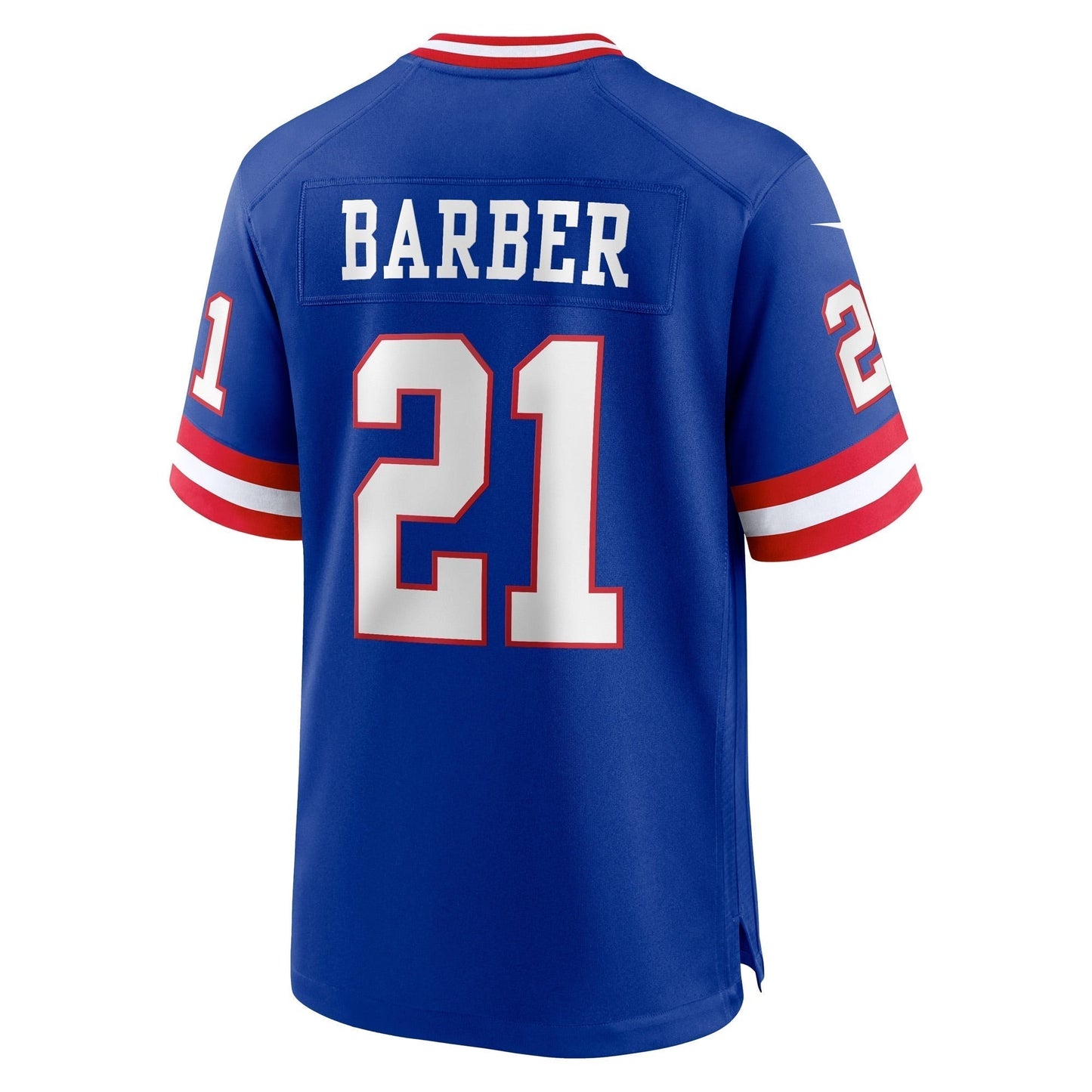 Tiki Barber New York Giants Nike Classic Retired Game Jersey - Royal football jersey product view 3
