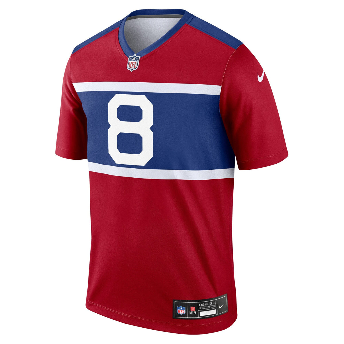 Daniel Jones New York Giants Nike Alternate Legend Jersey - Century Red football jersey product view 2
