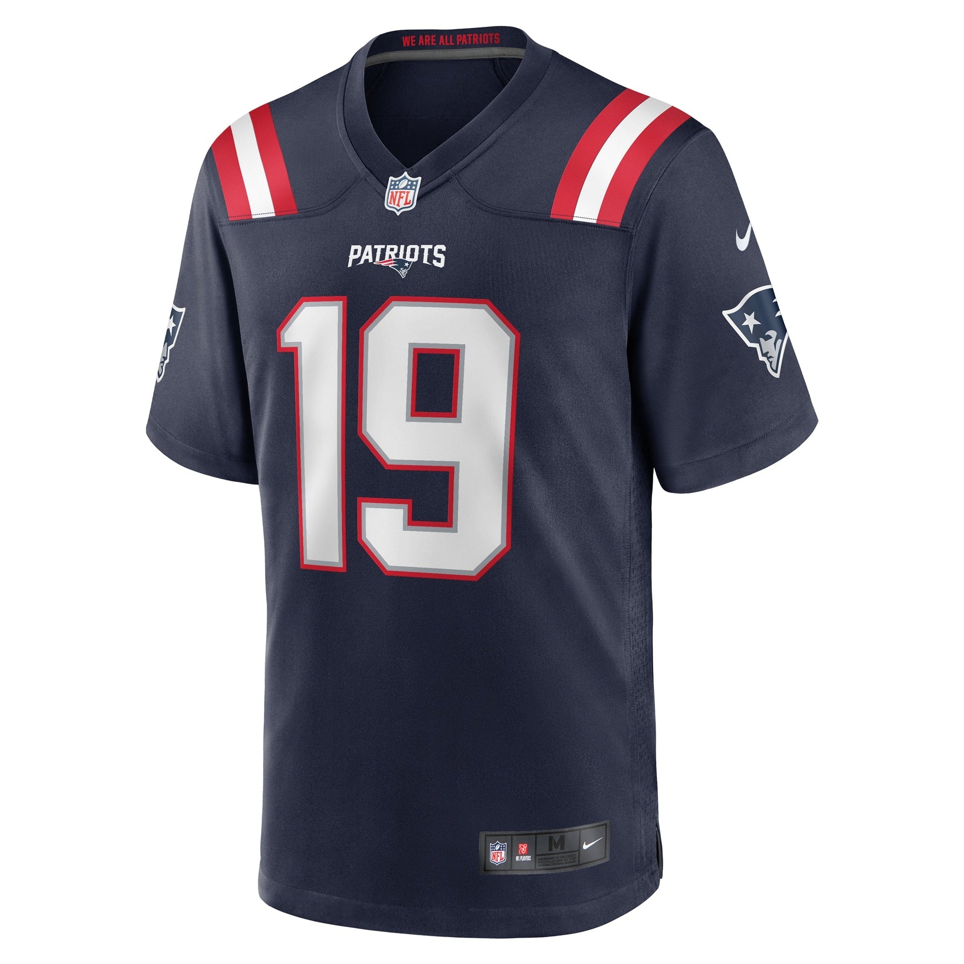 Matt Corral New England Patriots Nike Team Game Jersey - Navy football jersey product view 2