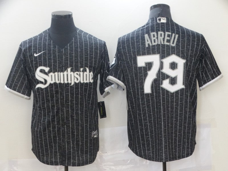 Men's Chicago White Sox Jose Abreu #79 Black Stitched Jersey1 baseball jersey product view 1