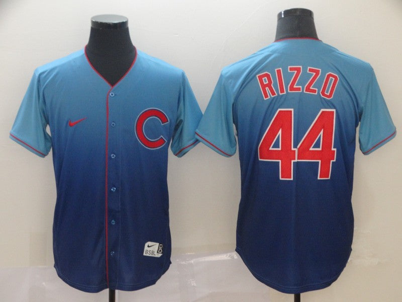 Men's Chicago Cubs Anthony Rizzo #44 Blue Game Jersey1 baseball jersey product view 1