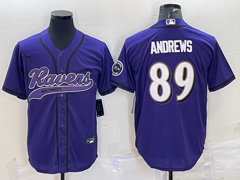 Men's Baltimore Ravens Mark Andrews #89 Purple Game Jersey1 Joint Edition football jersey product view 1