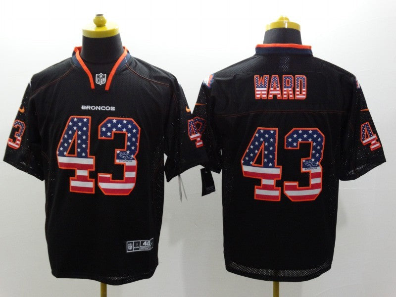 Men's Denver Broncos TJ Ward #43 Black Game Jersey1 football jersey product view 1