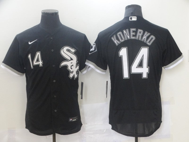Men's Chicago White Sox Paul Konerko #14 Black Replica Baseball Jersey1 baseball jersey product view 1