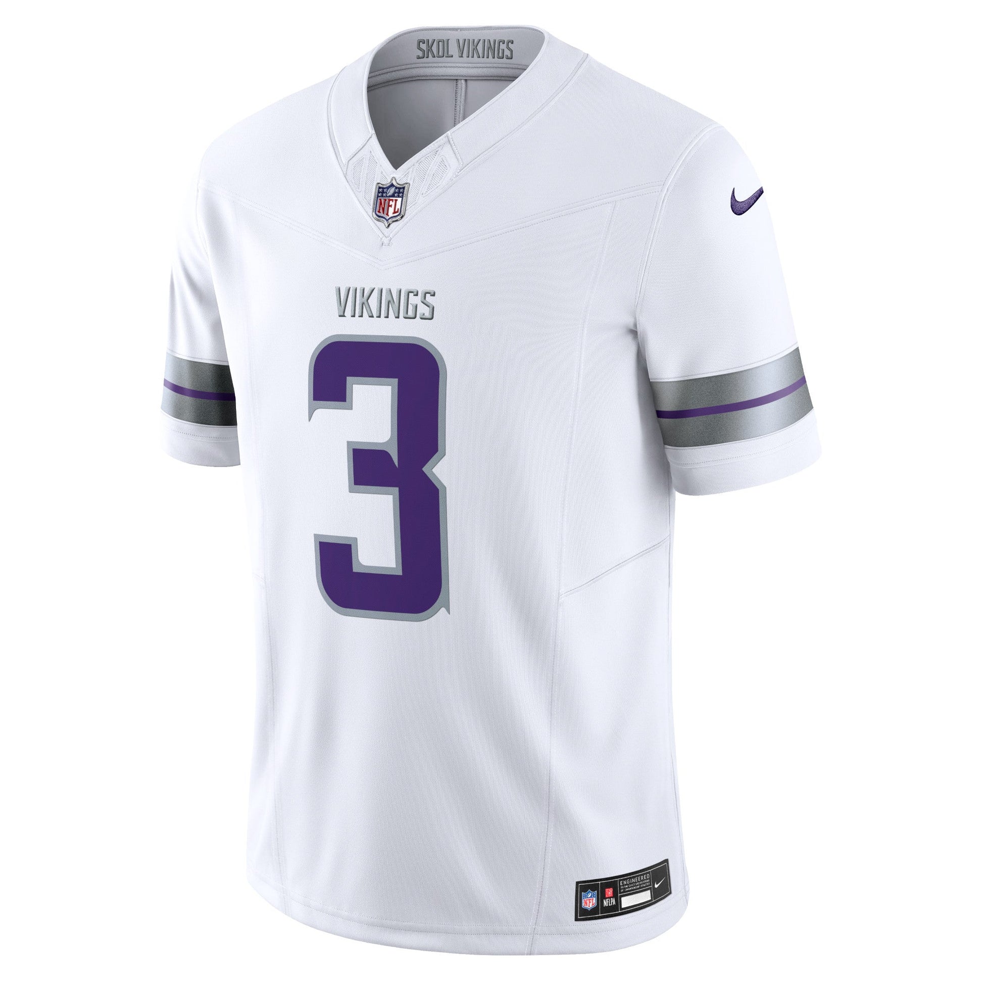 Jordan Addison Minnesota Vikings Nike Alternate Vapor F.U.S.E. Limited Jersey - White football jersey product view 2