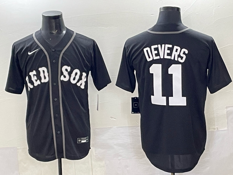 Men's Boston Red Sox Rafael Devers #11 Black Limited Player Jersey baseball jersey product view 1