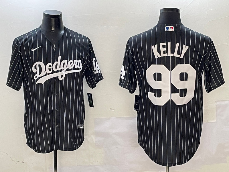Men's Los Angeles Dodgers Joe Kelly #99 Black Alternate Limited Player Jersey1 baseball jersey product view 1