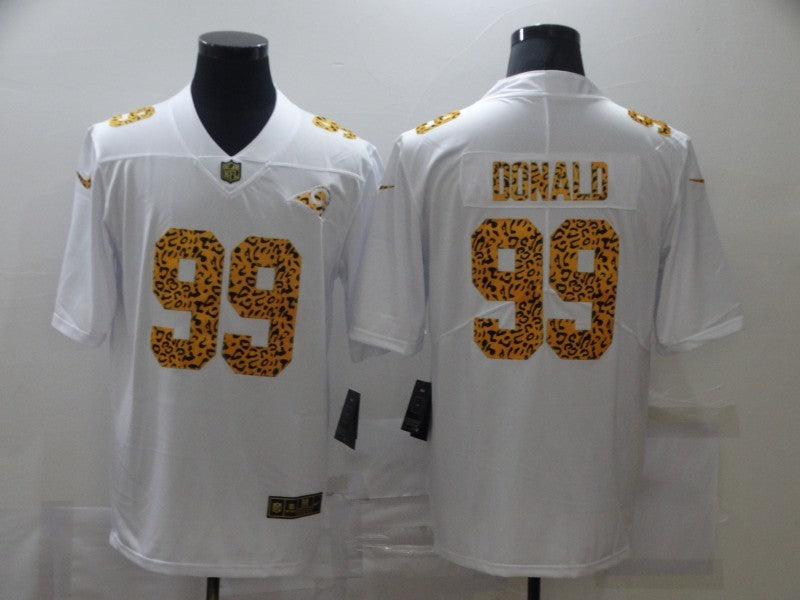 Men's Los Angeles Rams Aaron Donald #99 White Game Player Jersey1 football jersey product view 1