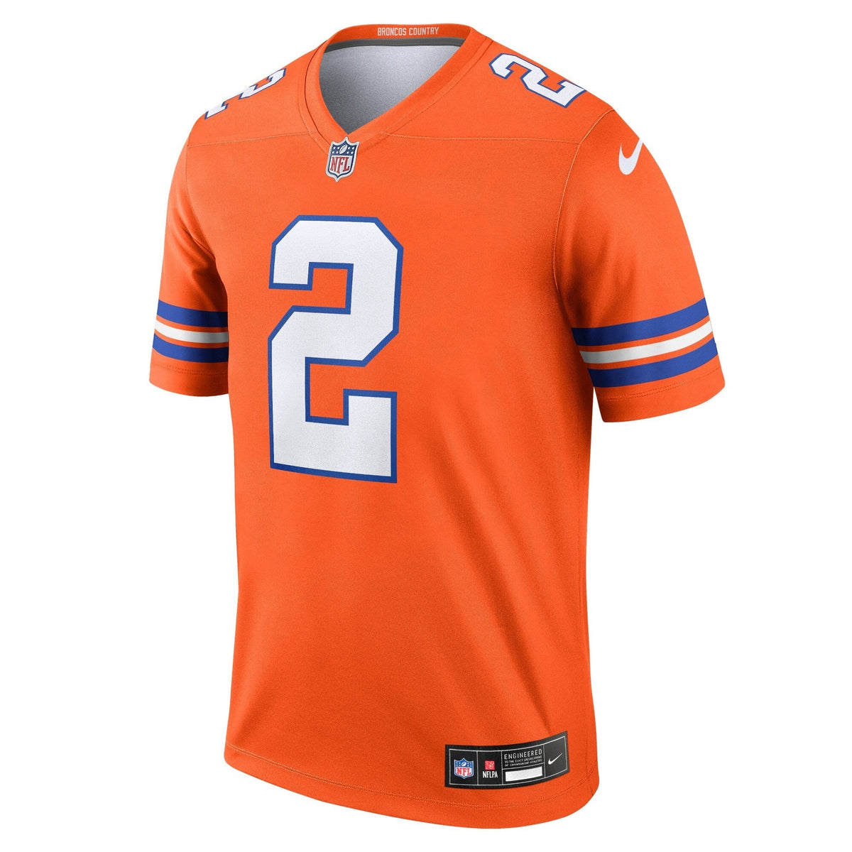 Patrick Surtain II Denver Broncos Nike Mile High Collection 1977 Throwback Legend Jersey - Orange football jersey product view 2