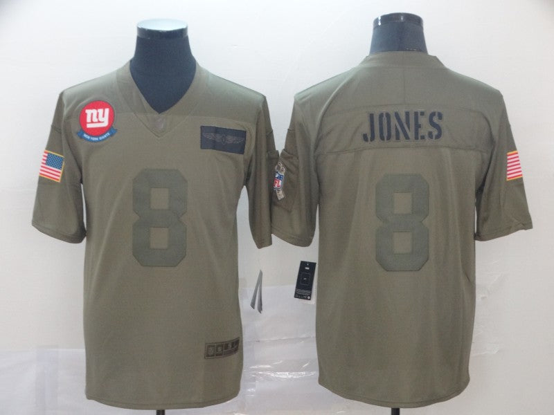 Men's New York Giants Daniel Jones #8 Brown Game Jersey1 football jersey product view 1