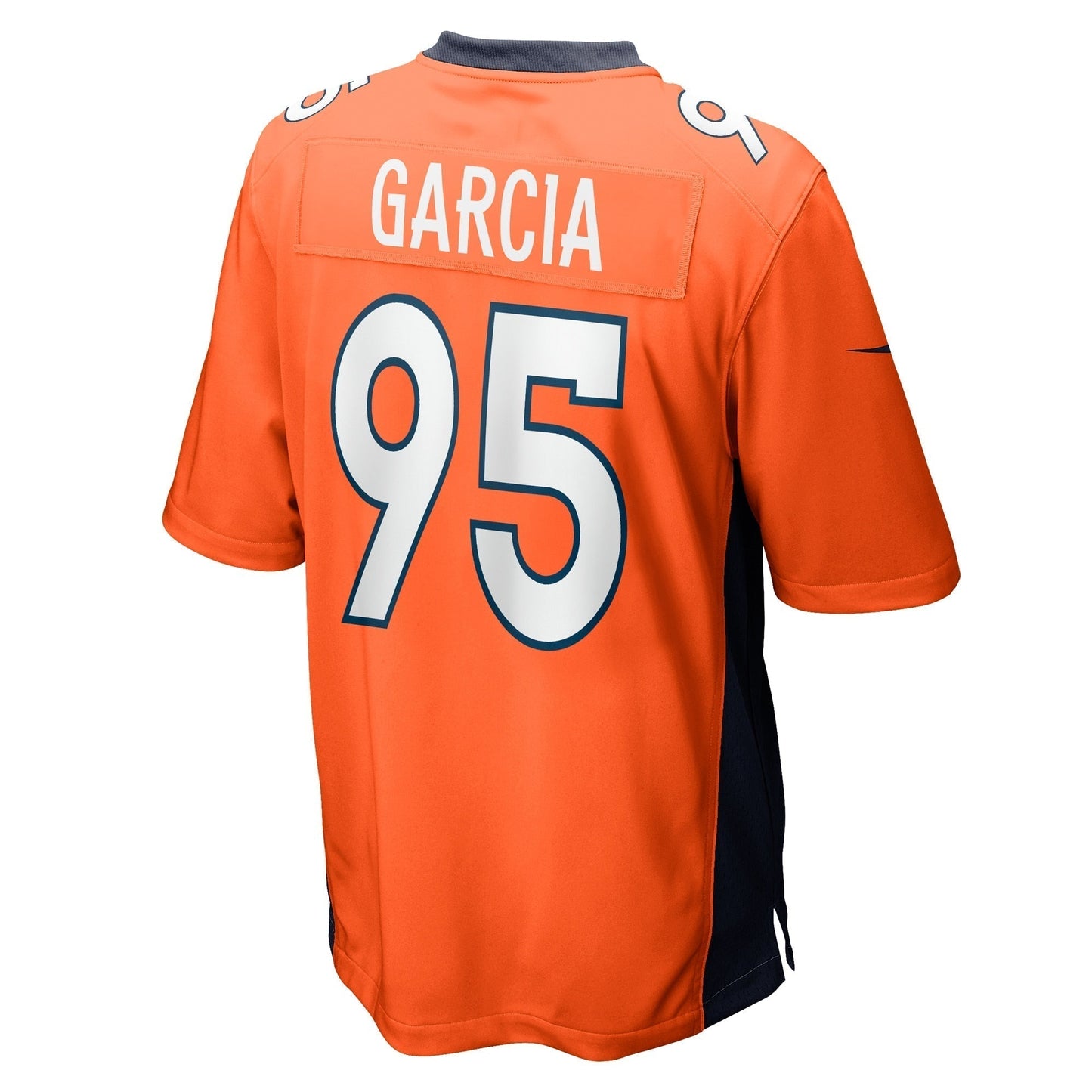 Elijah Garcia Denver Broncos Nike Team Game Jersey - Orange football jersey product view 3