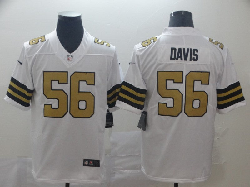 Men's New Orleans Saints Demario Davis #56 White Player Game Jersey1 football jersey product view 1