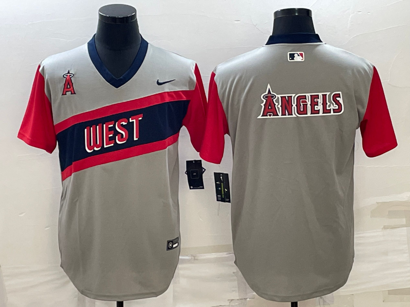 Men's Los Angeles Angels Gray Replica Baseball Jersey baseball jersey product view 1