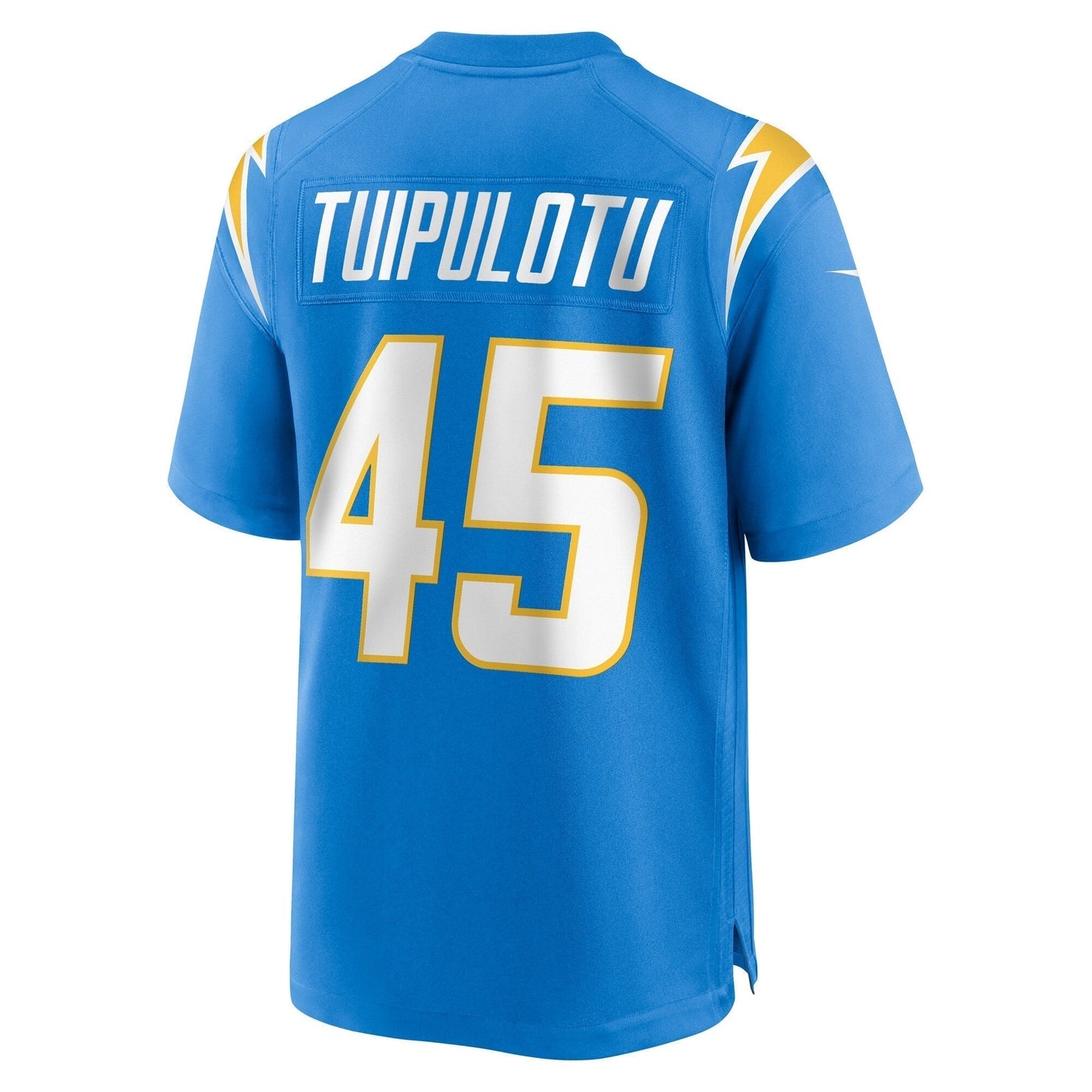 Tuli Tuipulotu Los Angeles Chargers Nike Team Game Jersey - Powder Blue football jersey product view 3