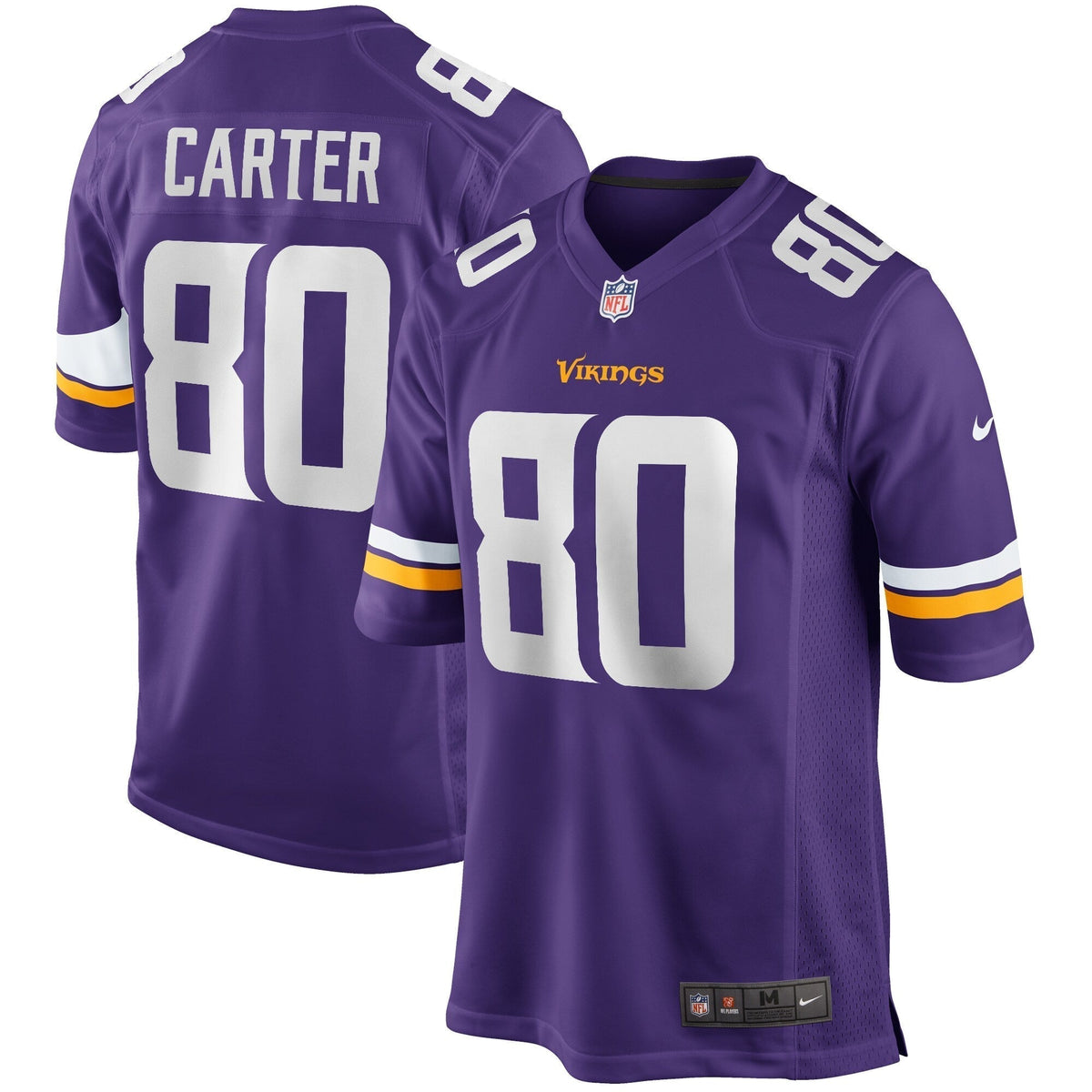 Cris Carter Minnesota Vikings Nike Game Retired Jersey - Purple football jersey product view 1