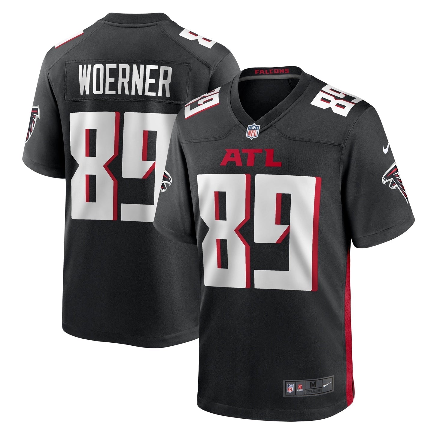 Charlie Woerner Atlanta Falcons Nike Game Jersey - Black football jersey product view 1