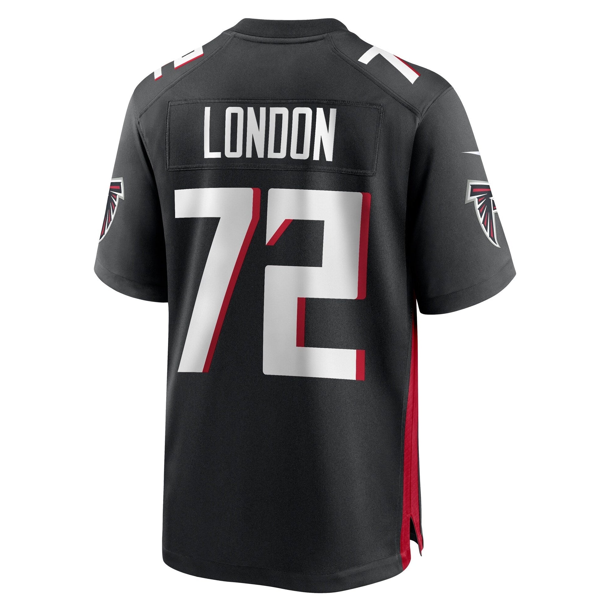 LaCale London Atlanta Falcons Nike Game Jersey - Black football jersey product view 3