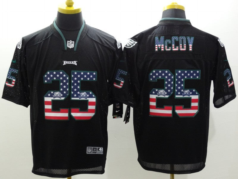 Men's Philadelphia Eagles LeSean McCoy #25 Black Game Jersey1 football jersey product view 1