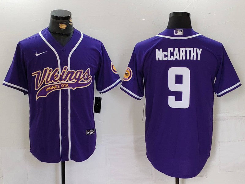 Men's Minnesota Vikings J.J. McCarthy #9 Purple Game Jersey1 football jersey product view 1