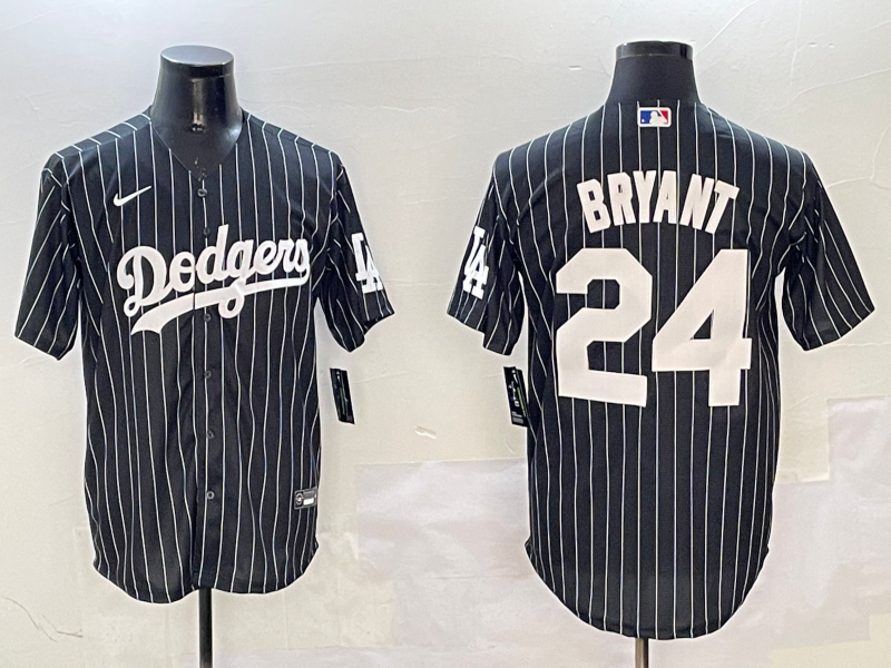 Men's Los Angeles Dodgers Kobe Bryant #24 Black Alternate Limited Player Jersey basketball jersey product view 1
