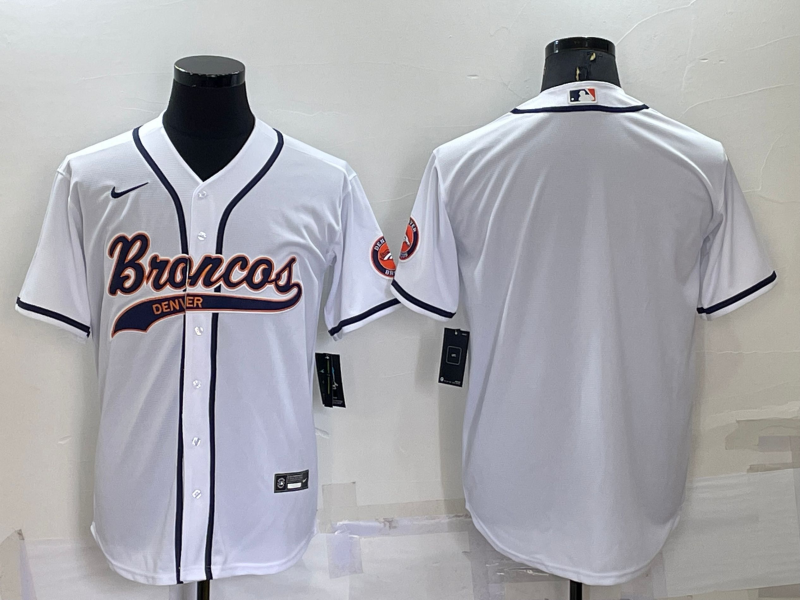 Men's Denver Broncos White Blank Jersey1 football jersey product view 1