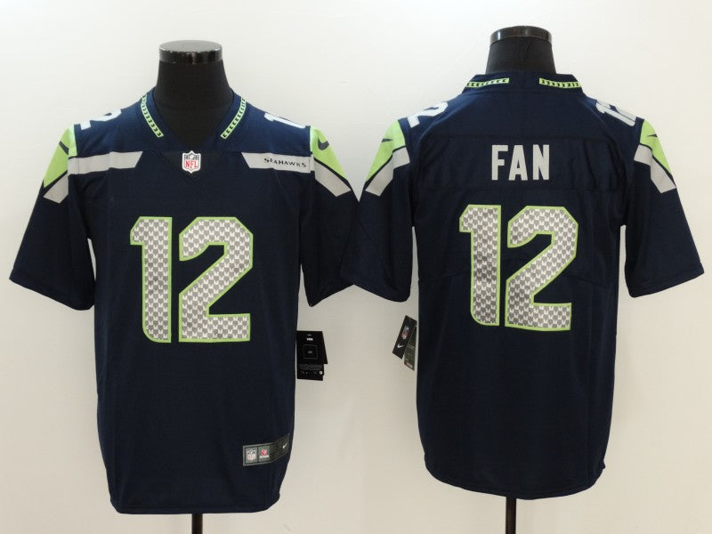 Men's Seattle Seahawks 12th Fan Navy Game Team Jersey football jersey product view 1