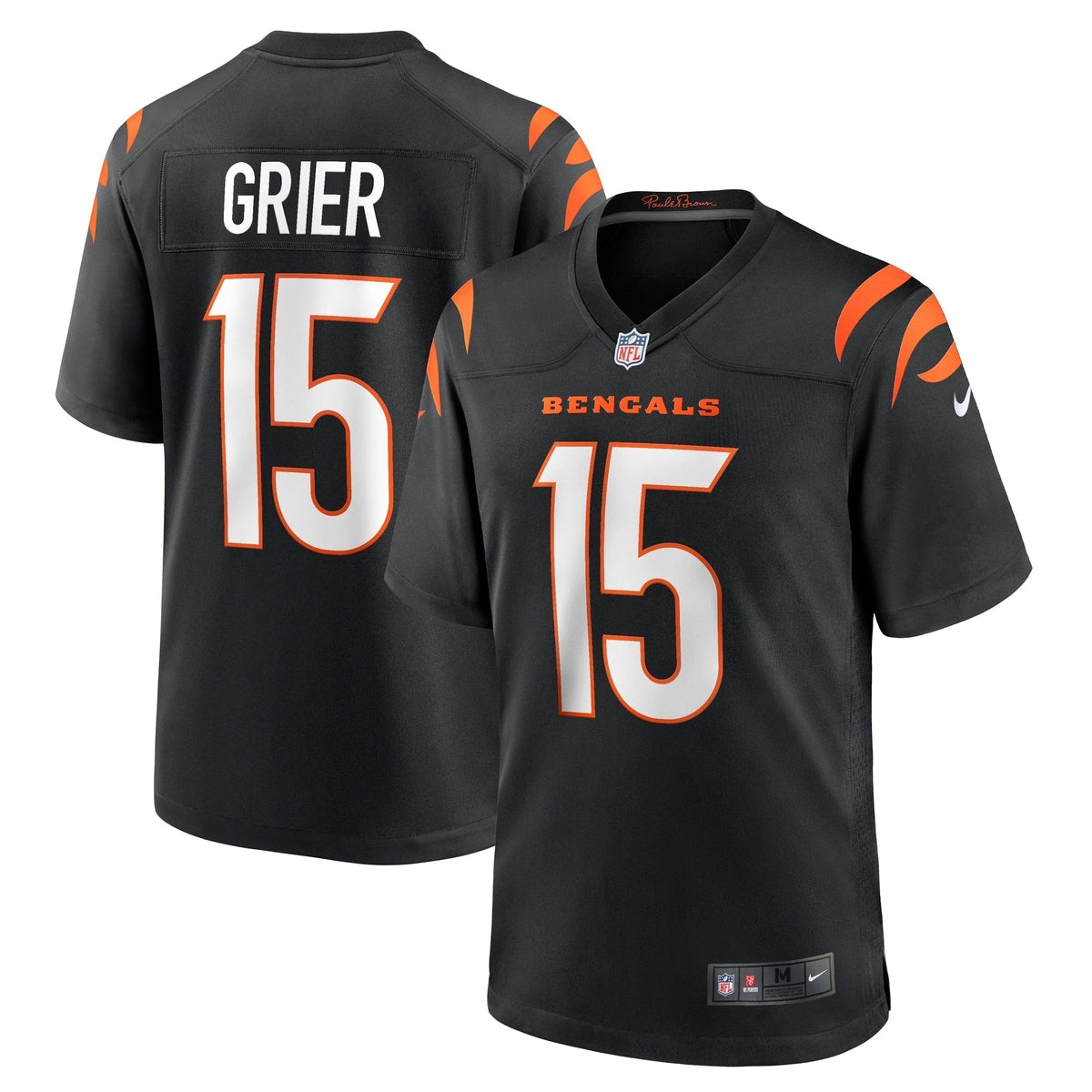Will Grier Cincinnati Bengals Nike Team Game Jersey - Black football jersey product view 1