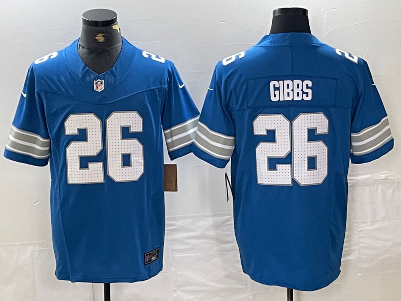 Men's Detroit Lions Jahmyr Gibbs #26 Blue Vapor F.U.S.E. Limited Jersey1 football jersey product view 1