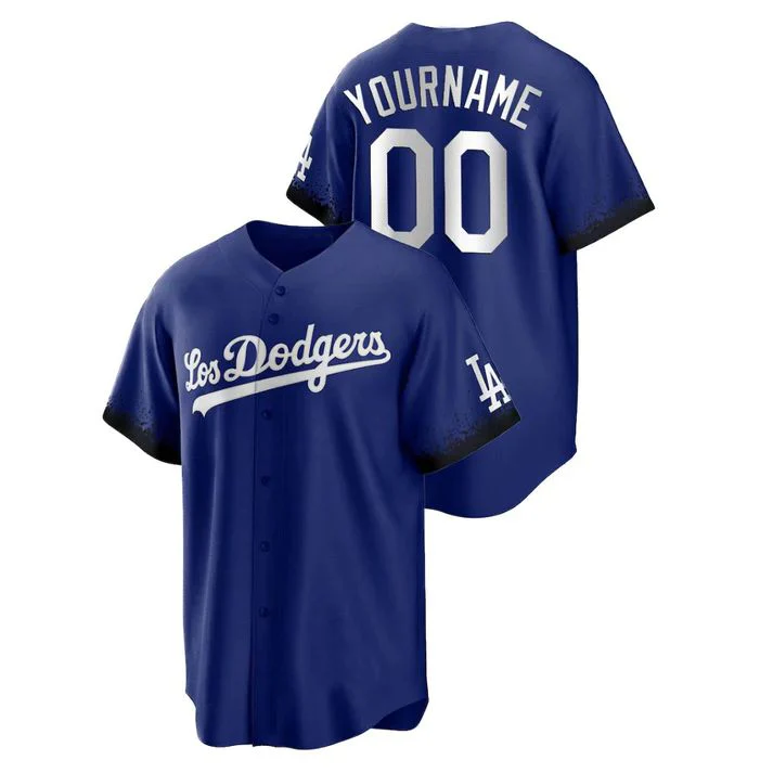 Men's Los Angeles Dodgers Royal Replica Custom Jersey1 baseball jersey product view 1