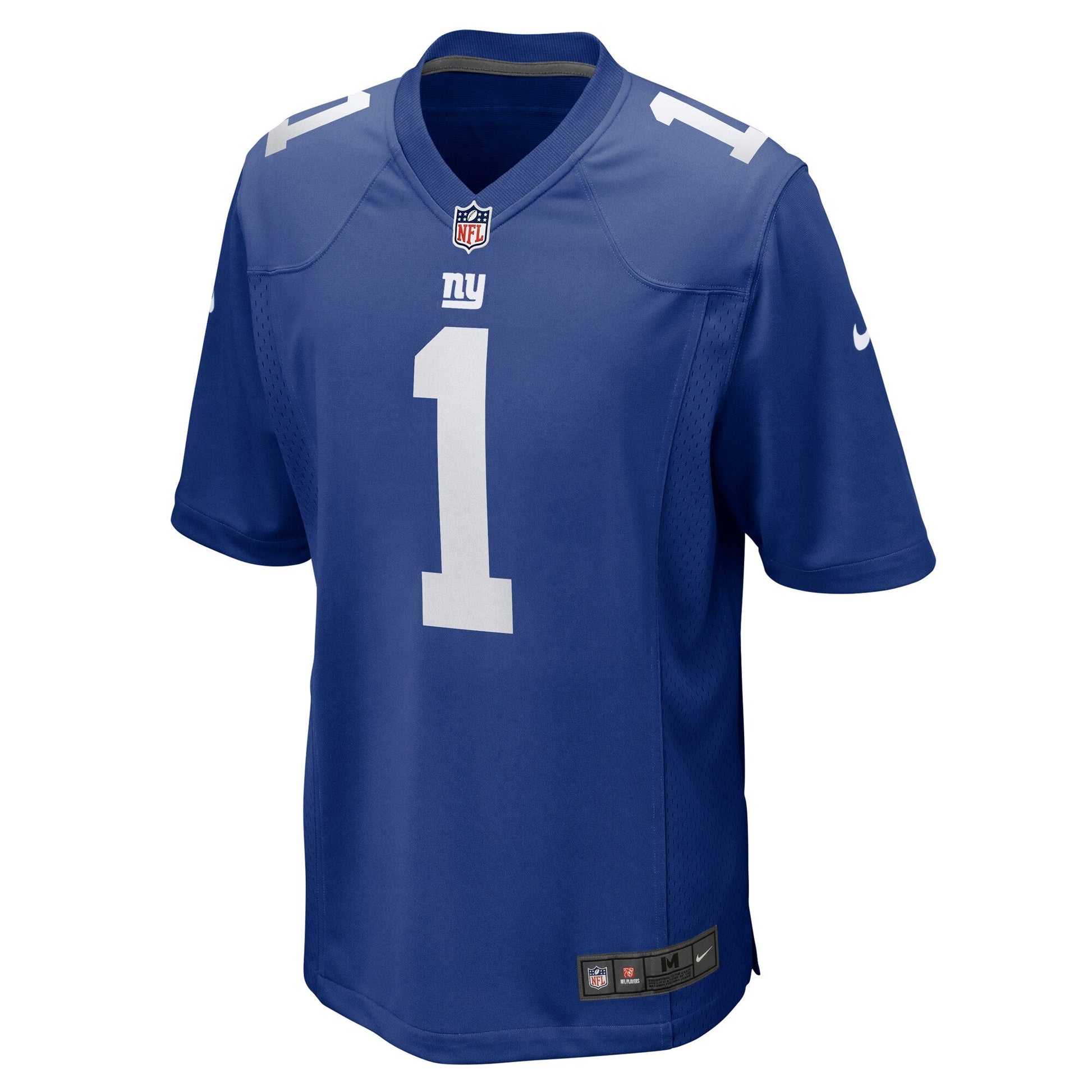 Malik Nabers New York Giants Nike Game Jersey - Royal football jersey product view 2