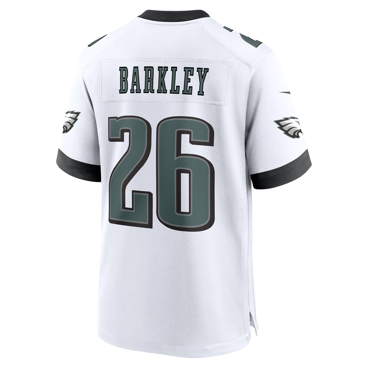 Saquon Barkley Philadelphia Eagles Nike White Game Jersey - White football jersey product view 3