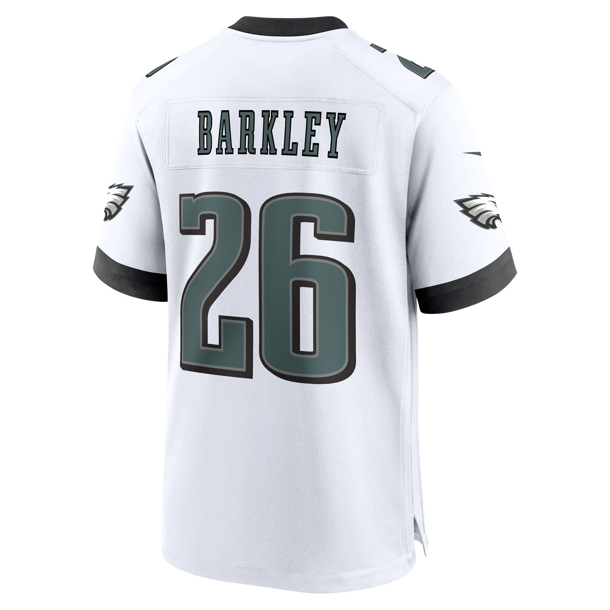 Saquon Barkley Philadelphia Eagles Nike White Game Jersey - White football jersey product view 3