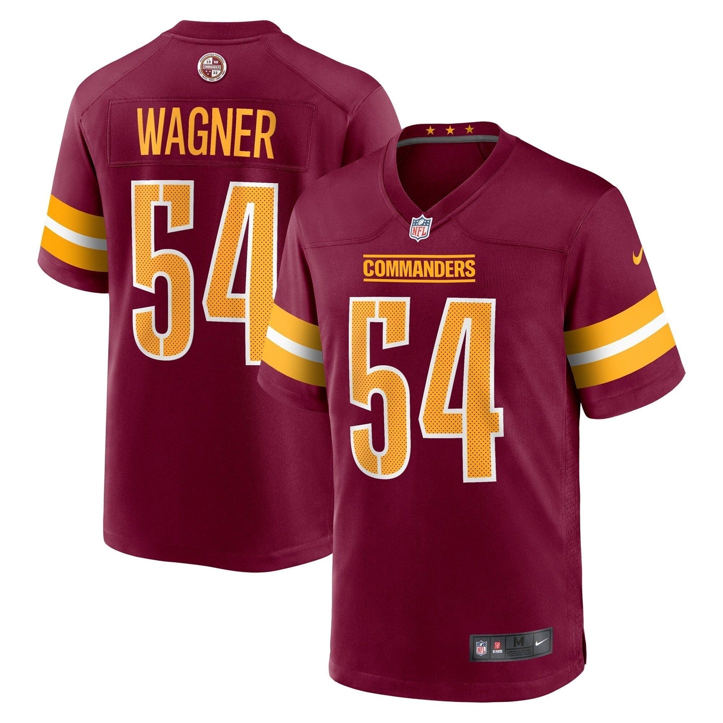 Bobby Wagner Washington Commanders Nike Game Jersey - Burgundy football jersey product view 1