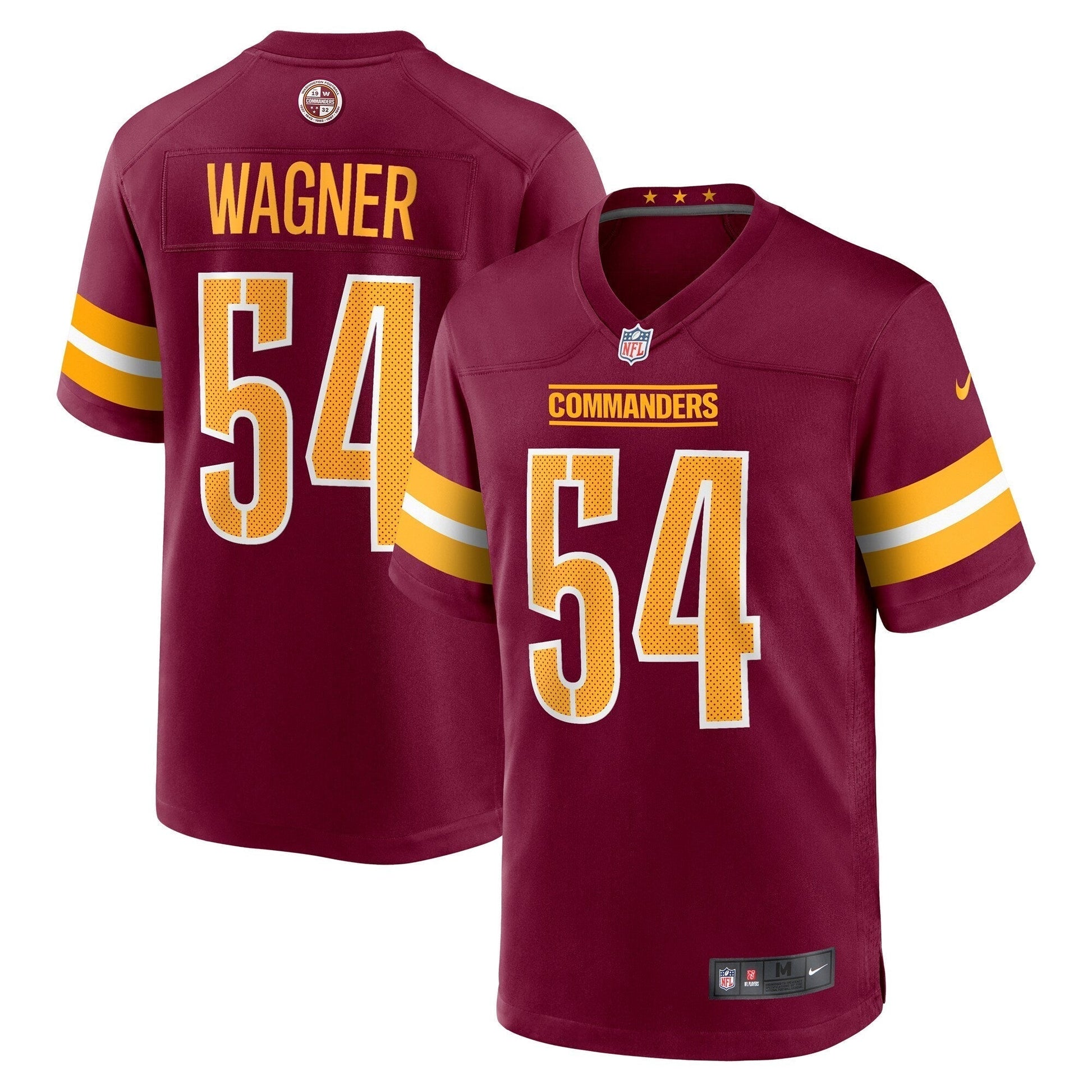 Bobby Wagner Washington Commanders Nike Game Jersey - Burgundy football jersey product view 1