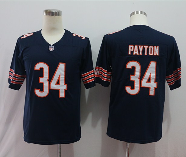 Men's Chicago Bears Walter Payton #34 Navy Game Retired Player Jersey1 football jersey product view 1