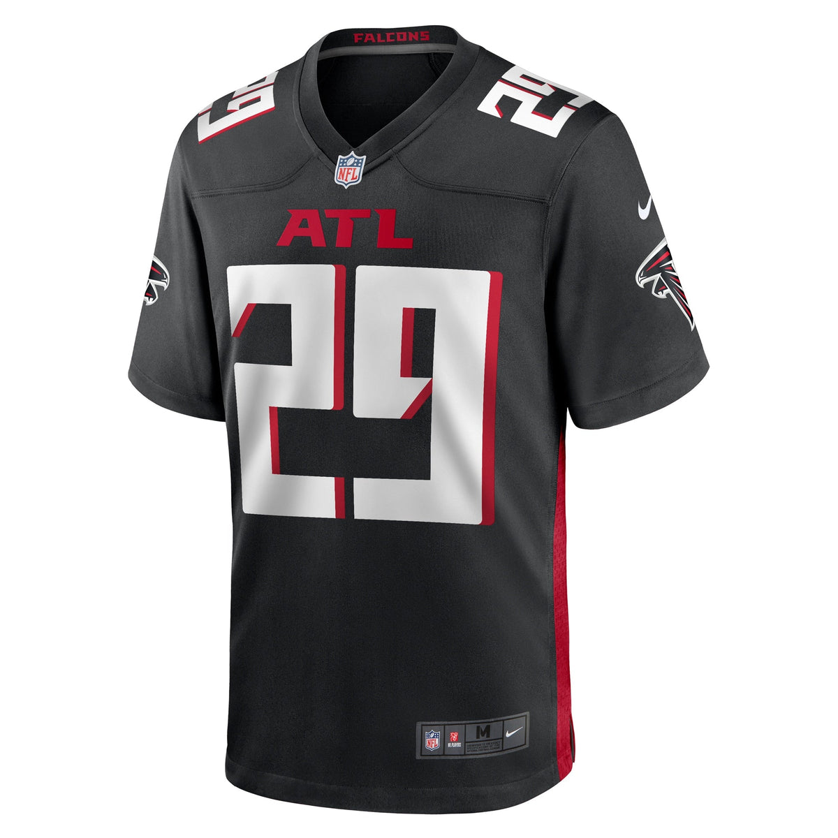 Micah Abernathy Atlanta Falcons Nike Team Game Jersey - Black football jersey product view 2