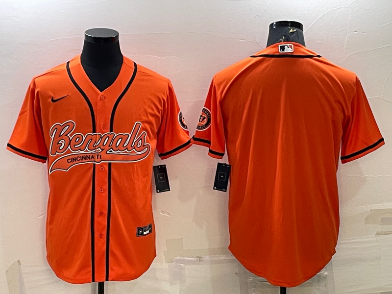 Men's Cincinnati Bengals Orange Blank Jersey2 football jersey product view 1