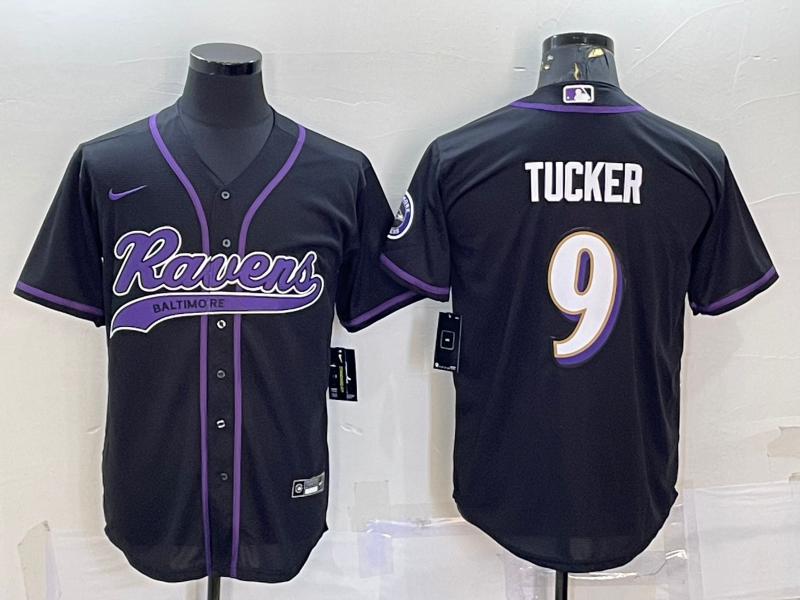 Men's Baltimore Ravens Justin Tucker #9 Black Game Jersey1 Joint Edition football jersey product view 1