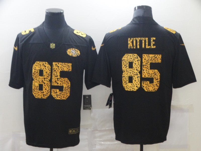 Men's San Francisco 49ers George Kittle #85 Black Team Game Jersey1 football jersey product view 1