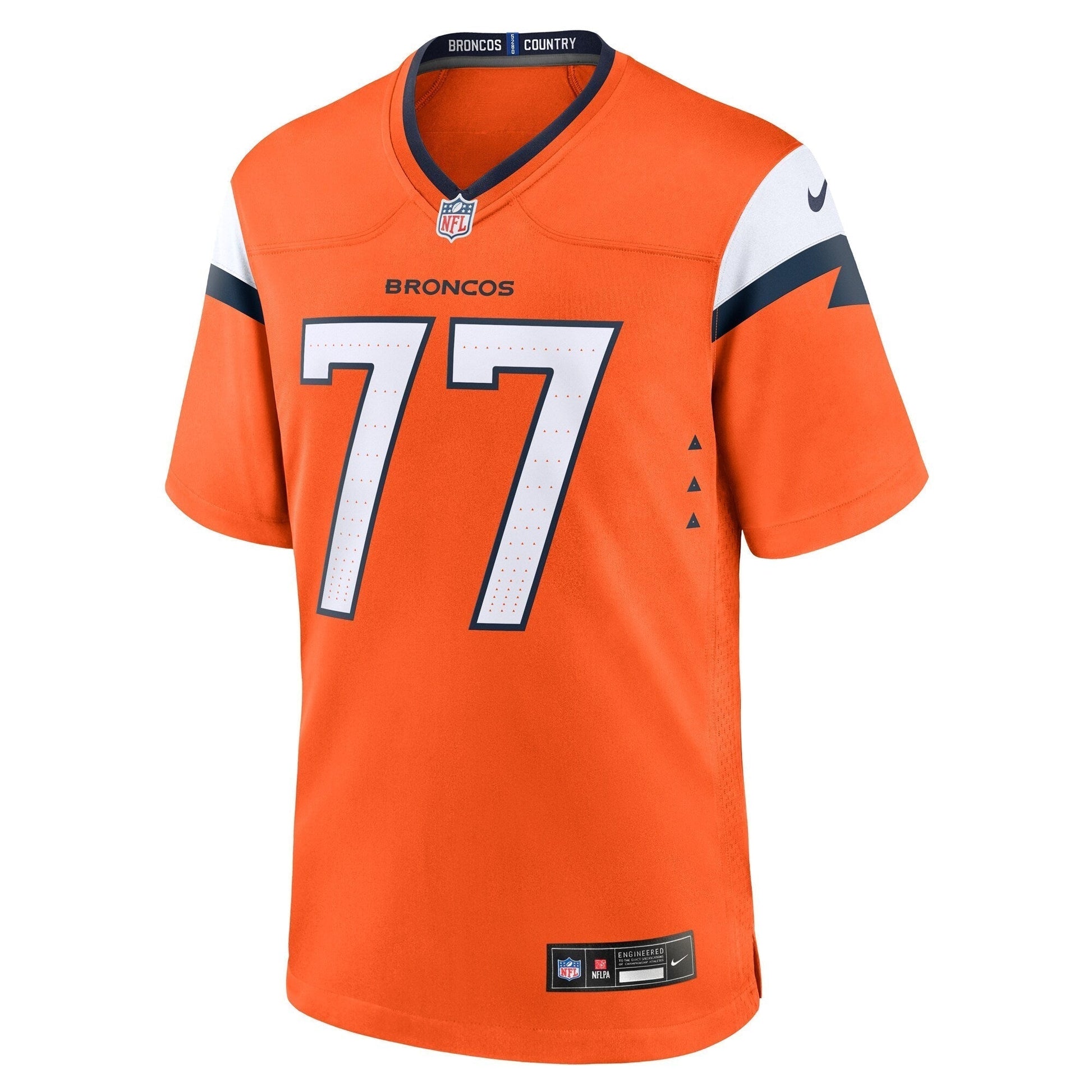Quinn Meinerz Denver Broncos Nike Team Game Jersey - Orange football jersey product view 2