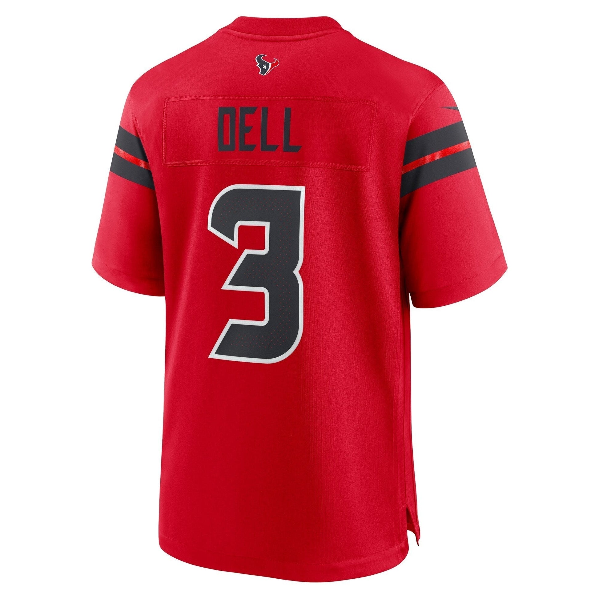 Tank Dell Houston Texans Nike Alternate Game Jersey - Red football jersey product view 3